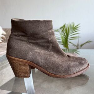 All Saints Dark Brown Suede Ankle Boots Size 8